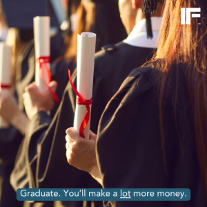 college graduates holding diplomas 