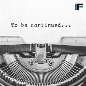 typwriter has typed the words "to be continued"